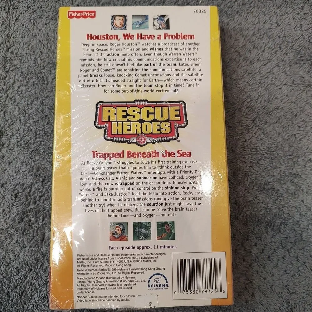 1999 Fisher Price‎ Rescue Heroes VHS 2 Episodes Houston We Have A Problem